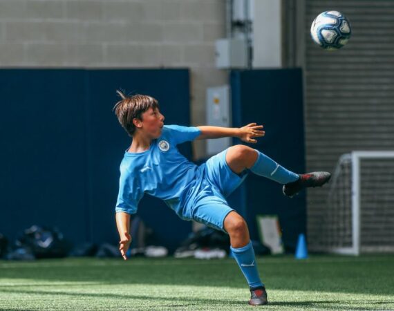 Manchester City FC Summer Camp Boys Training Aerial Ball Solo