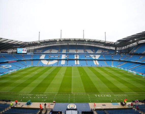 Manchester City Etihad Grass City Lettering Wide