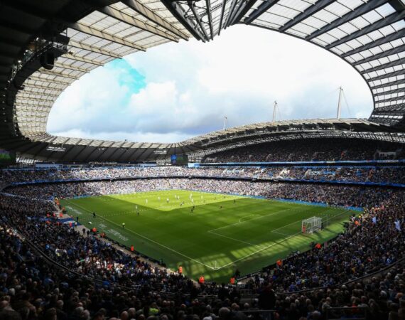 Manchester City Etihad Soccer Match Full Stadium