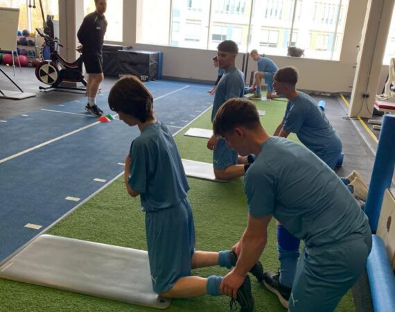 Manchester City FC Summer Camp Performance Strength Stand Up