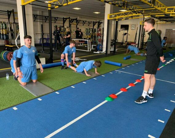 Manchester City FC Summer Camp Performance Strength Stand Up